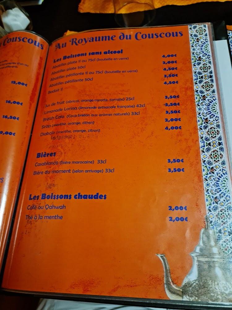 Au Royaume du Couscous - Menu Image 2