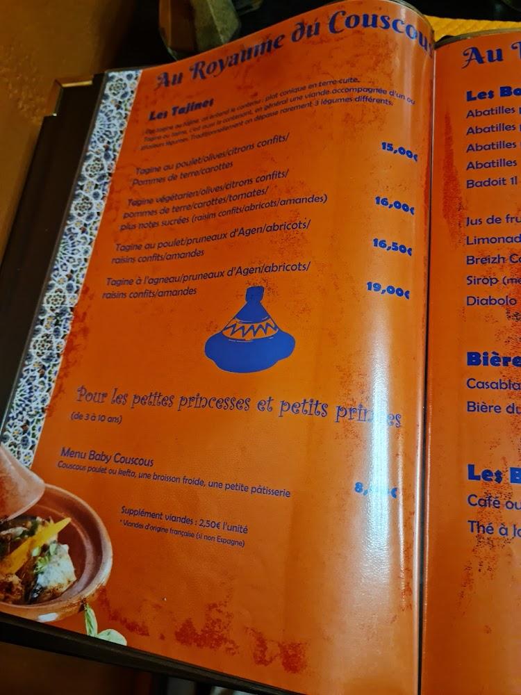 Au Royaume du Couscous - Menu Image 3